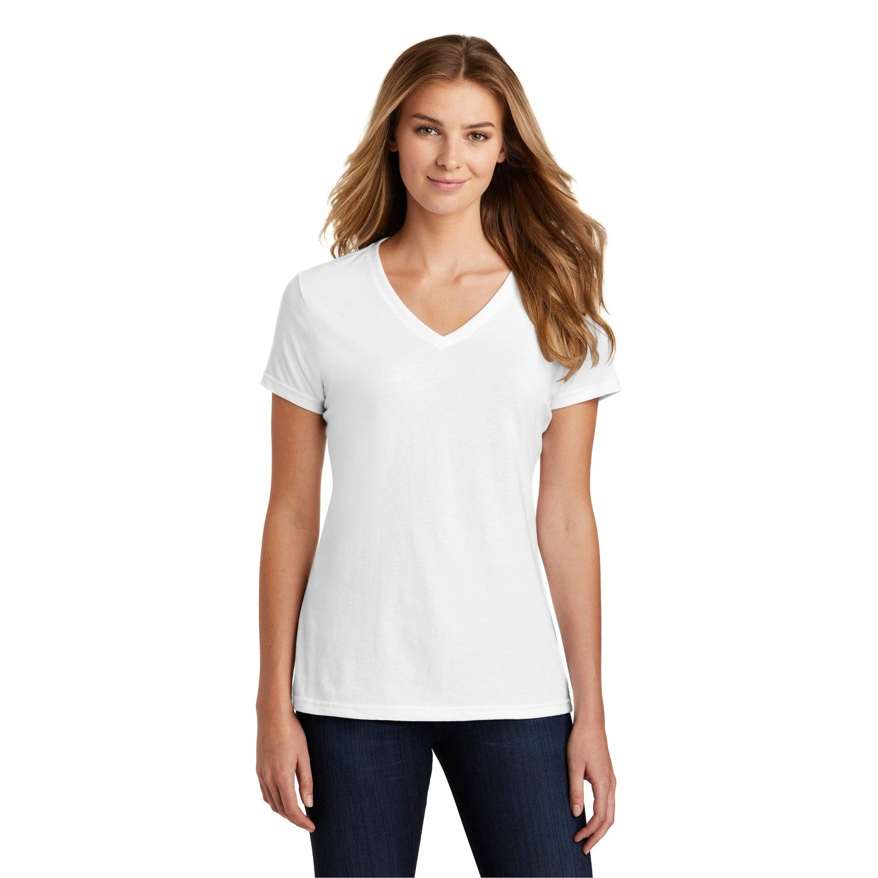 Port & Company-Port & Company ® Women's Fan Favorite ™ Blend V-Neck Tee. LPC455V-MedTech-13